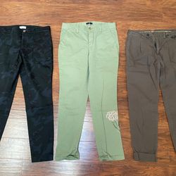 Set Of 3 Women’s Everyday Pants Sz 4 (26) Calvin Klein Gap Diésel 7/8 Dress 