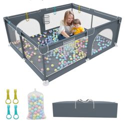 New in Box Xl 79x63x26 BABY Playpen With Balls Bag Anti Collision Foam Portable Kids Play Yard  Activity Center Corralito De Bebe 