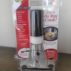 RoboStir Automatic Cordless Pot Stirrer 3-Speed Non-Stick Stir As You Cook New