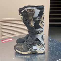 Fox Comp 5 Women’s Motocross Boots Size 9 (W9 , EU 41) Black White 4-strap