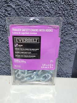 Trailer Safety Chains With Hooks - EVERBUILT