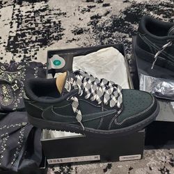 Brand New Jordan 1 Travis Scott Black Phantoms size 10