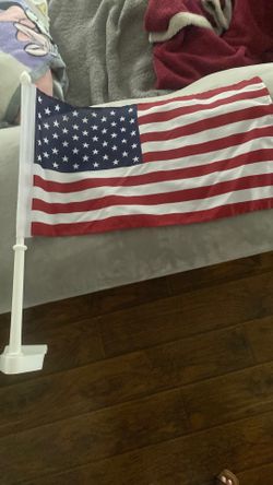 Car USA flags