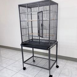 (New in box) $95 Large 53” Bird Cage for Parakeet Parrot Cockatiel Canary Finch Lovebird, Size 24x17x53”