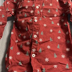 Christmas Bottom Up Shirt Size 5