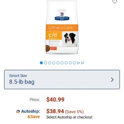 Hills Prescription Diet Urinary Care C/D Multicare Dog Food 8.5 LB Bag
