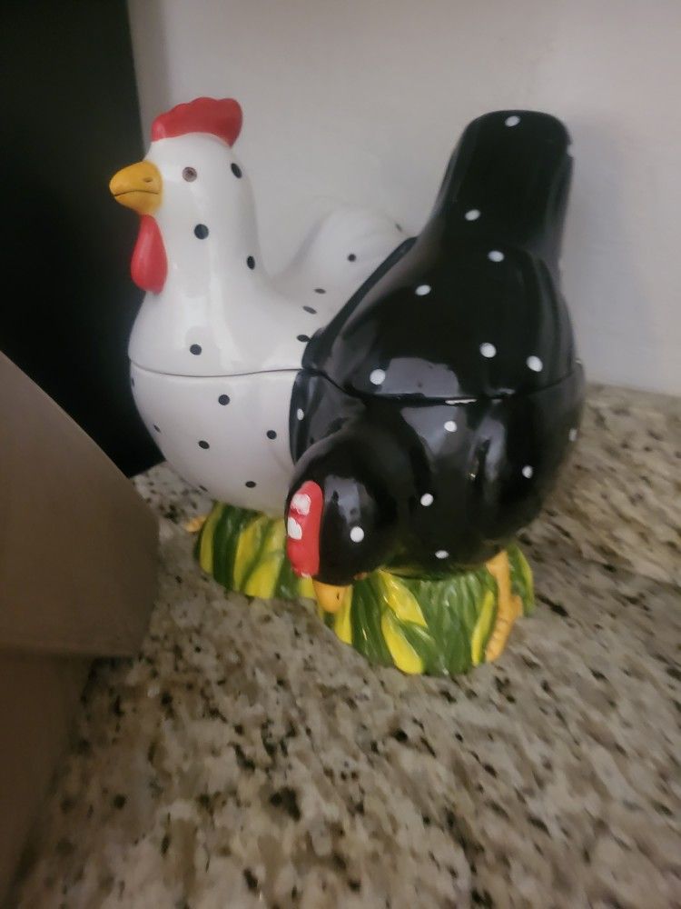 Rooster Cookie jars 45.00 Each