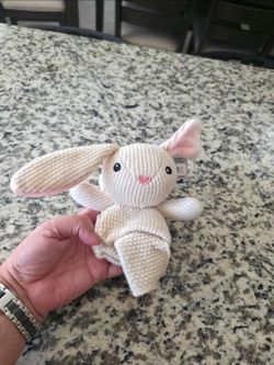 Moon and stars tan bunny Security Blanket