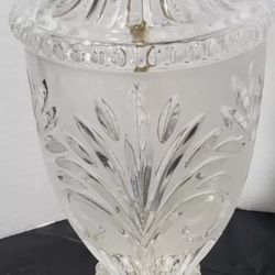 Vintage Hollywood Zajecar Crystal Lamp 28" w/o shade