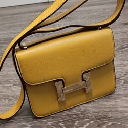 Hermes Constance 19 Epsom Leather 9D Amber Yellow - Handbag 