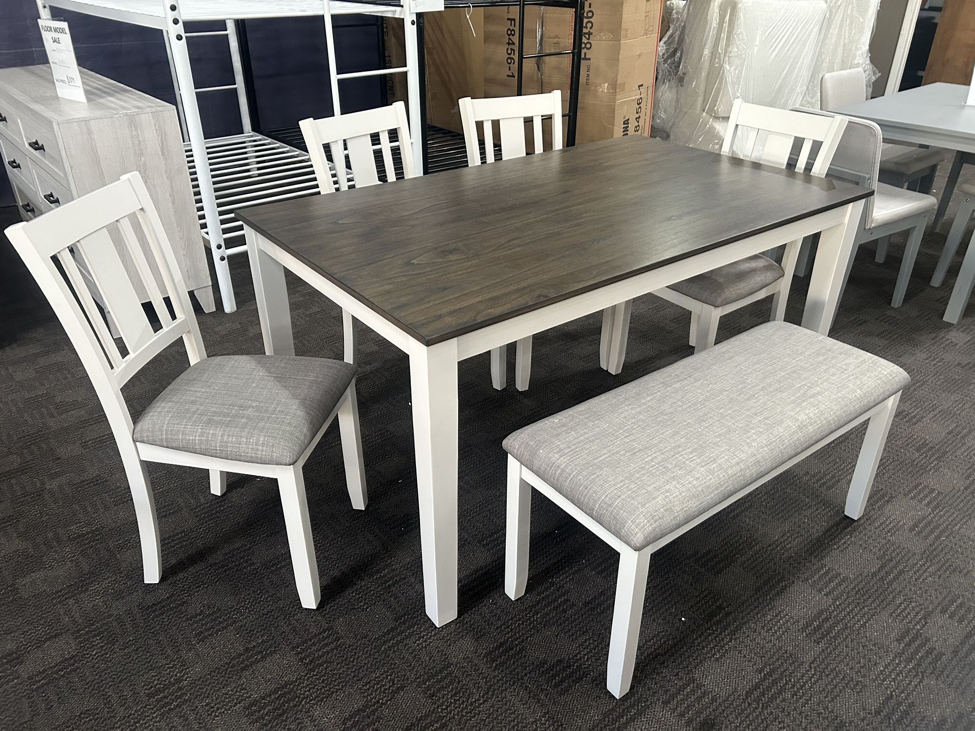 Farmhouse Style Dining Table Set 