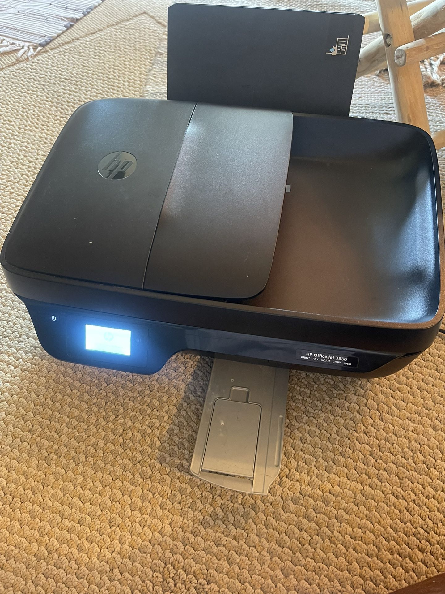 Hp Office Jet 3830 All In One Printer Fax Machine Scanner Color Copy Machine