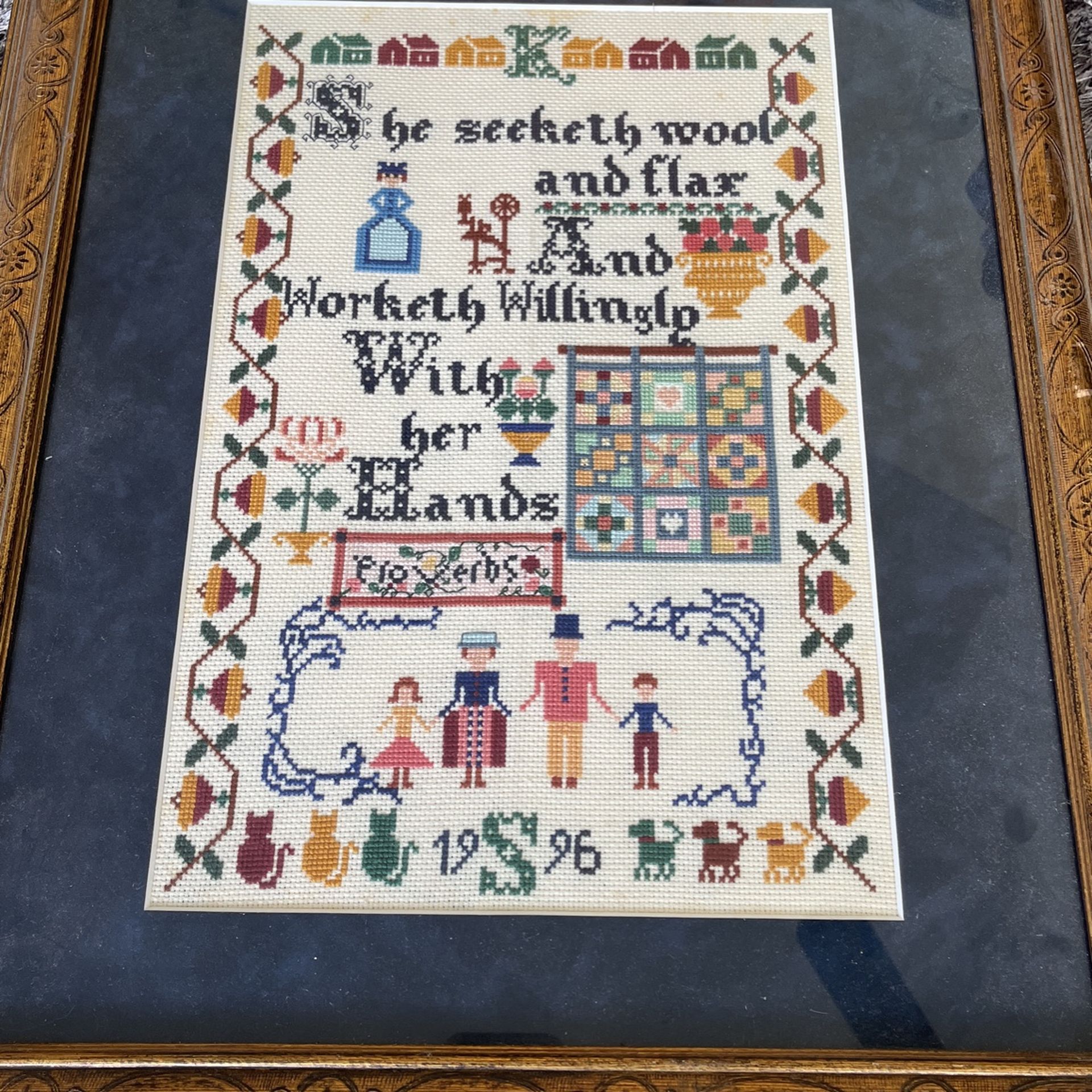 Proverbs In Antique Motifs : Hand Stitched