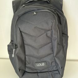Lolë Black Quilted Laptop Backpack