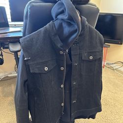 Armored Motorcycle Jacket: Black Hoodie + Separate Vest