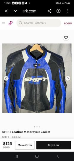 Leather "SHIFT' XL  MOTORCYCLE JACKET WUTH INSUDE LINER AND BUILT IN PADS