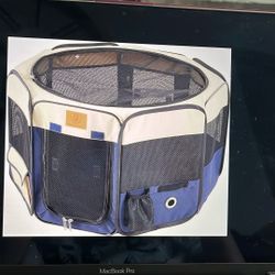 Small Soft Sided Play Yard With Heavy Duty Carrying Case For Pets