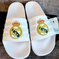 Size 12 or 13 Men's - Brand New Adidas Adilette Real Madrid Slides 