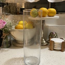 Clear Cylinder Glass Vase