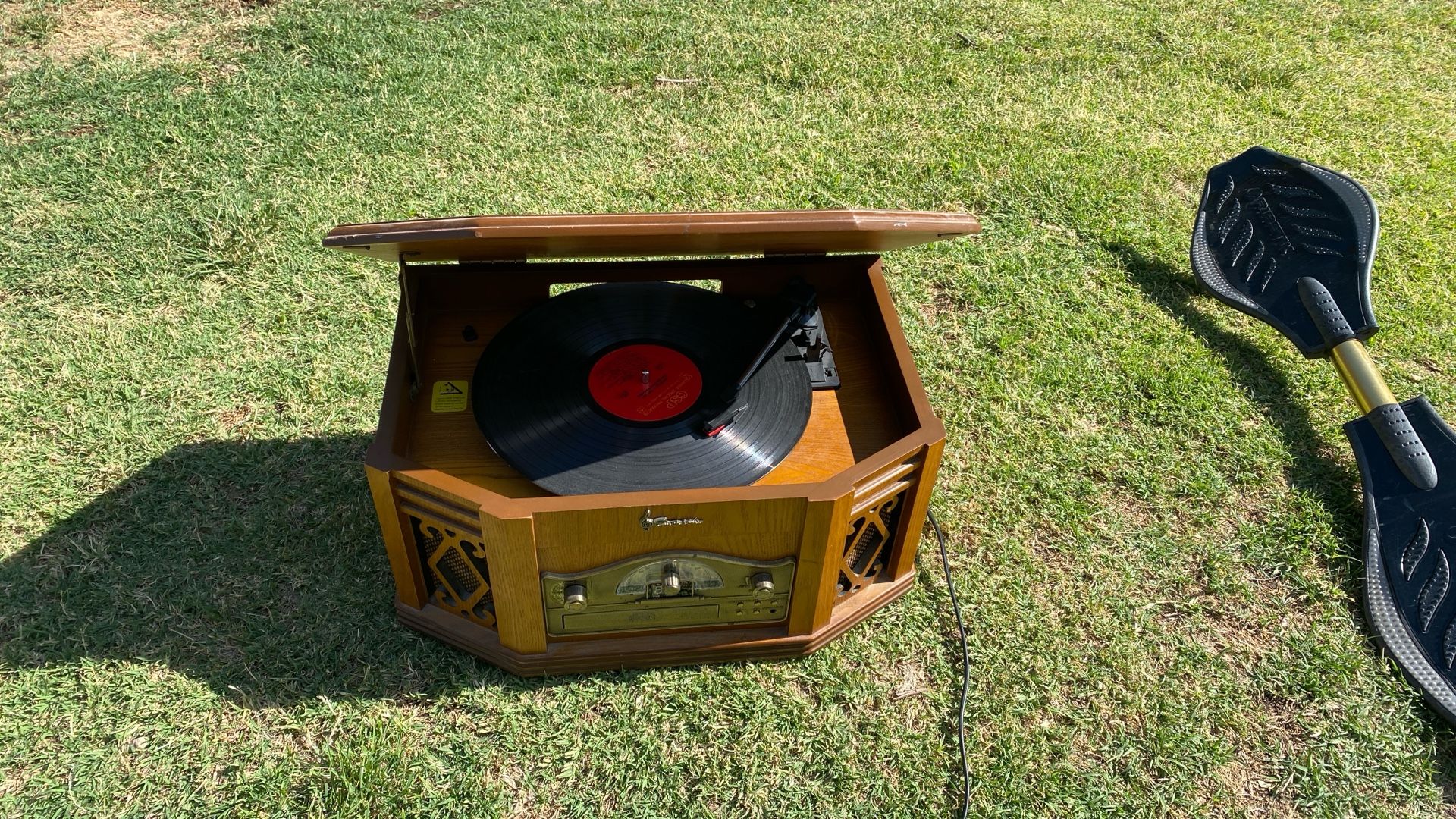 Emerson Record Player, With Caset Player.
