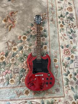 Epiphone SG Signed By Rick Springfield (And Band)