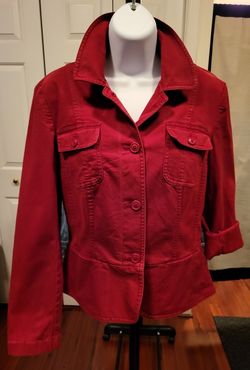 Red Talbot Peplum Blazer