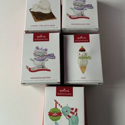 5 Hallmark Keepsakes Tree Ornaments 