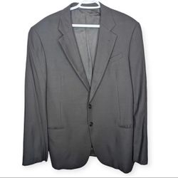 Armani Collezioni Men's 44 Regular Black Two Button Front Dress Suit Jacket