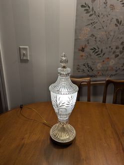 Cut Glass Lamp Made In Poland