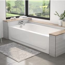 Bootz Industries Mauicast 60 in. Right Drain Rectangular Alcove Soaking Bathtub in White