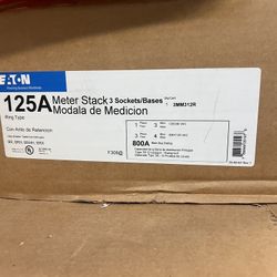 Eaton 125a Meter Stack 3 Socket. 3MM312R