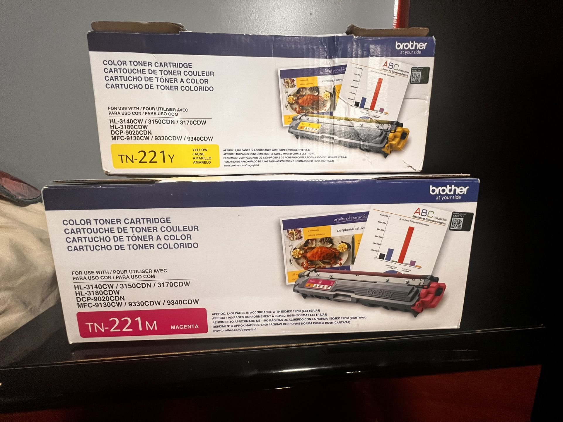 Brother TN-210Y Yellow Color Toner Cartridge