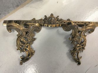 Vintage Solid Brass Fireplace Fender Set