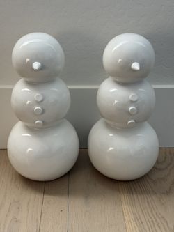 2 - White Snowmen - $20/each.