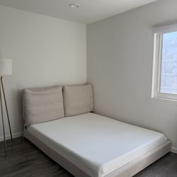 Queen Bed Frame with Mattress