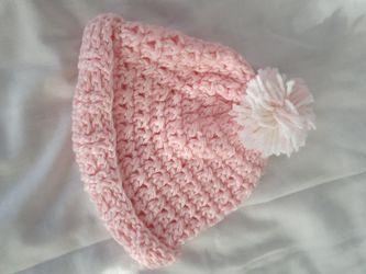 Pink Child hat. 100% wool. Handmade in the USA.