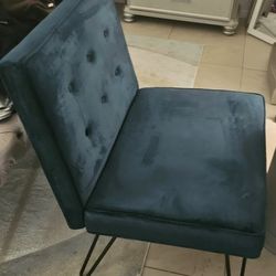 Modern Tufted Dark Green Velvet Armless Chair by Christopher Knight Home