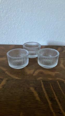 25 glass tealight holders