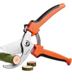 MARTIAN Micro-Tip Bypass Pruning Shears, Sharp Garden Shears, Cut 3/4" pruning shears heavy duty, garden clippers handheld, bypass pruning shears, spr
