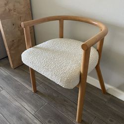 Create And Barrel Wooden Accent Chair