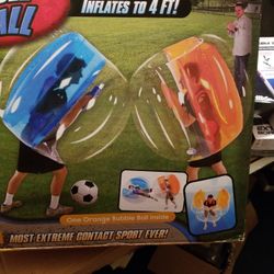 Inflatable bubble ball 4' Feet Diameter Safety Straps