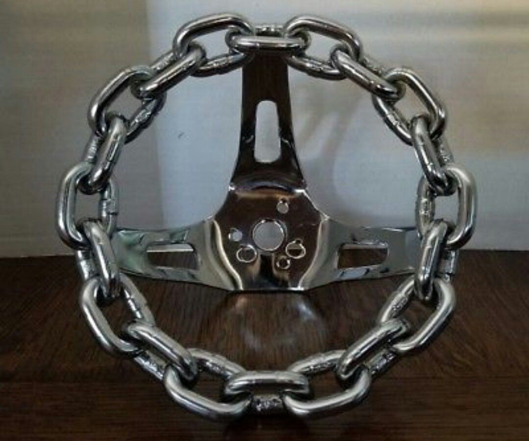 Vintage 1970s cal custom chain steering wheel lowrider original