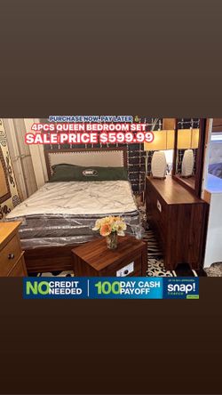 4pcs Queen bedroom set
