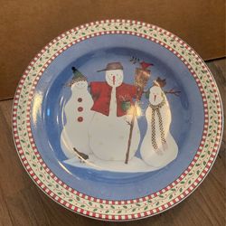 Debbie Mumm Sakura Snowman Dishes 