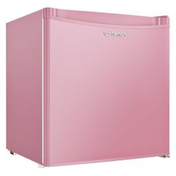 Upstreman 1.7 Cu.ft Mini Fridge with Freezer, Dorm Essentials, Adjustable Thermostat, Energy Saving, Low Noise, Single Door Compact Refrigerator for D