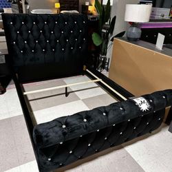 AP🎉 Black Queen Bed// Fast Delivery - Financing 