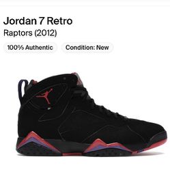Jordan 7 Retro Raptors (2012) Lightly Used Size 10.5