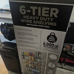 6 Tier metal Shelf  Brand New Open box  (heavy Duty