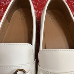 A New Day Women's Danica Memory Foam Platform Loafers in off-white. 