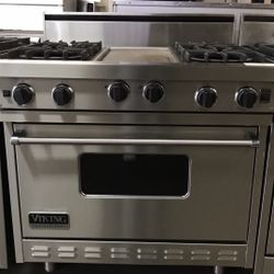 VIKING 36”WIDE ALL GAS RANGE STOVE WITH GRIDDLE 